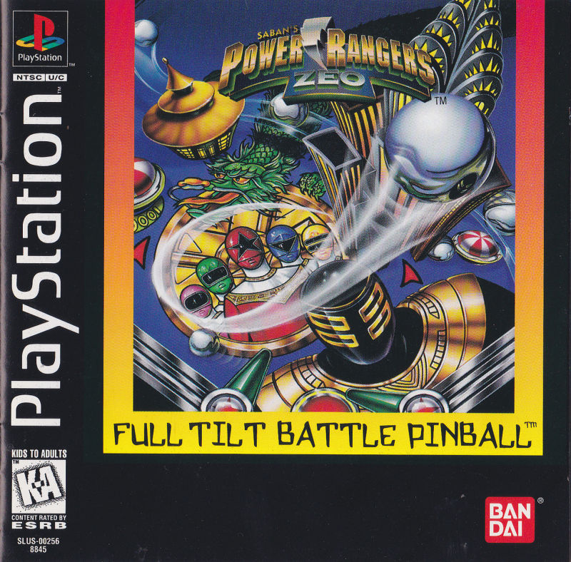 Power Rangers Zeo Battle Pinball box art for Playstation